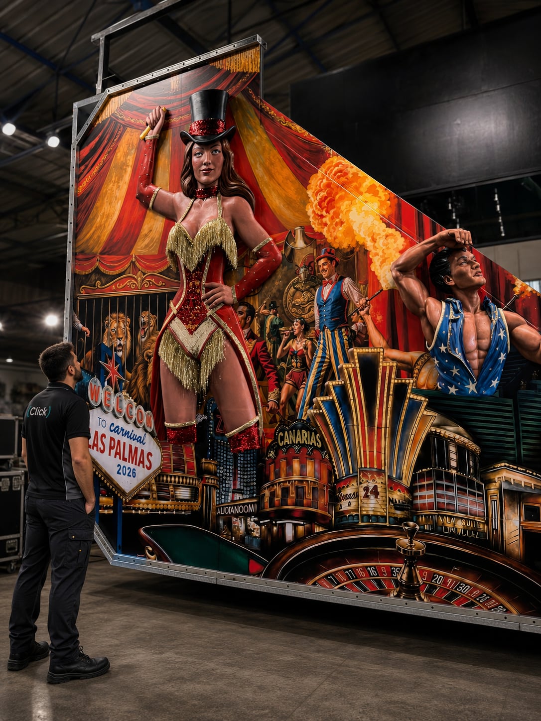 The lion tamer from the carnival float, 3D printed