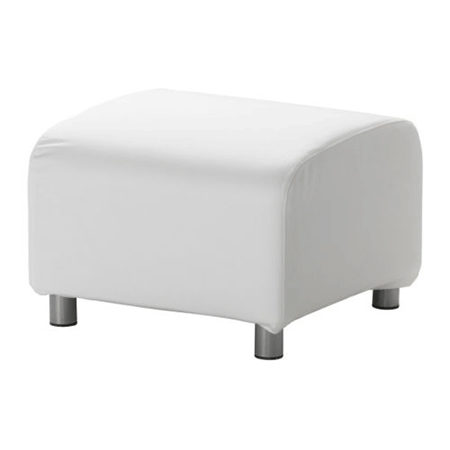 Pouffe hire (white and cream)