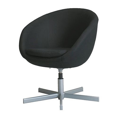 Black swivel armchair hire